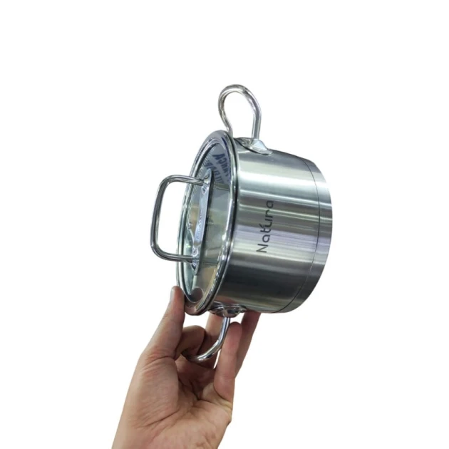 Набор кастрюль и сковородки Natura SF-551, 11 предметов, нержавеющая сталь, серебристый Набор кастрюль и сковородки Natura SF-551, 11 предметов, нержавеющая сталь, серебристый