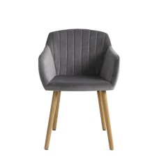 Stul JYSK Adslev, pambıq/polyester, boz, 59х80х60 sm ,2 əd