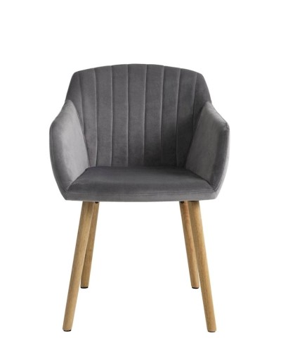 Stul JYSK Adslev, pambıq/polyester, boz, 59х80х60 sm ,2 əd