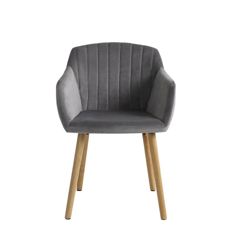 Стул JYSK Adslev, хлопок/полиэстер, серый, 59х80х60 см, 2 шт Стул JYSK Adslev, хлопок/полиэстер, серый, 59х80х60 см, 2 шт