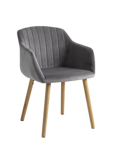 Stul JYSK Adslev, pambıq/polyester, boz, 59х80х60 sm ,2 əd