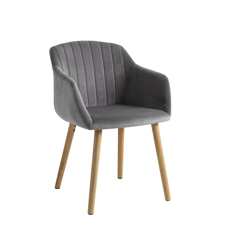 Стул JYSK Adslev, хлопок/полиэстер, серый, 59х80х60 см, 2 шт Стул JYSK Adslev, хлопок/полиэстер, серый, 59х80х60 см, 2 шт