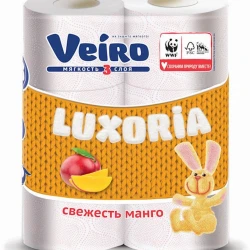 Tualet kağızı Veiro Luxoria, 3 qat, 6 rulon, ağ