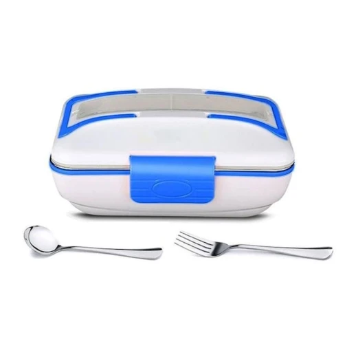 Lanç-boks isitmə ilə YY-3266, 3 l, 28х21х11 sm , plastik, ağ/göy Lanç-boks isitmə ilə YY-3266, 3 l, 28х21х11 sm , plastik, ağ/göy