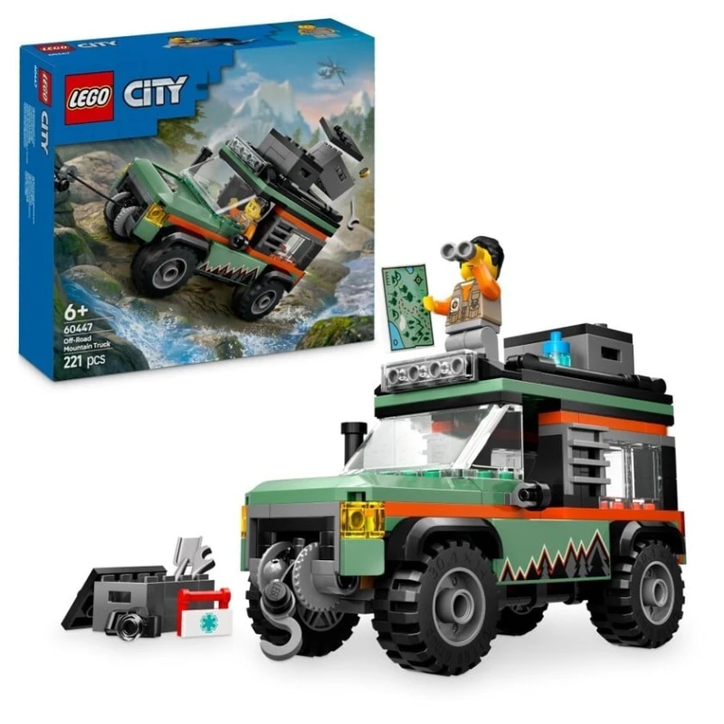 Конструктор LEGO City Off-Road 4x4 Mountain Truck 60447, 221 деталь, от 6 лет