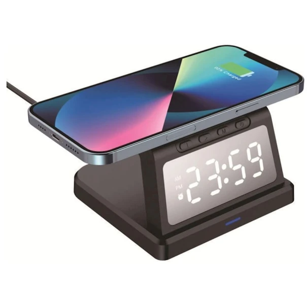 Беспроводное зарядное устройство Sanpyl with LED Clock Display (B0CPD2H82J) Black Беспроводное зарядное устройство Sanpyl with LED Clock Display (B0CPD2H82J) Black