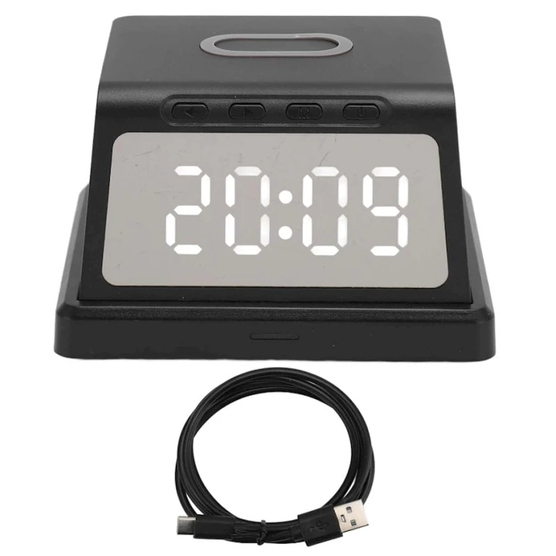 Беспроводное зарядное устройство Sanpyl with LED Clock Display (B0CPD2H82J) Black Беспроводное зарядное устройство Sanpyl with LED Clock Display (B0CPD2H82J) Black