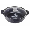 Сковородка-жаровня Kukmara Мраморная jmt32a, с крышкой, алюминий, черная, 26 см, 3 л Сковородка-жаровня Kukmara Мраморная jmt32a, с крышкой, алюминий, черная, 26 см, 3 л