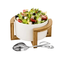 Подставка для салатницы Wilmax 771106/A, 24.5x11 см, бамбук, бежевый