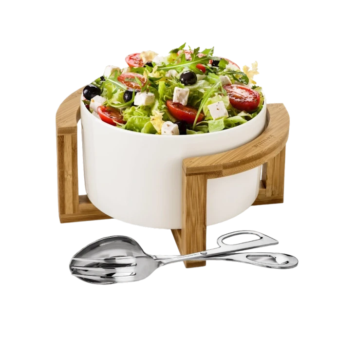 Подставка для салатницы Wilmax 771106/A, 24.5x11 см, бамбук, бежевый