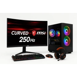 Комплект настольного игрового ПК с RTX 4070 i9-14900K-32 ГБ-DDR5-6400 МГц-RAM 3 ТБ-монитором 250 Гц