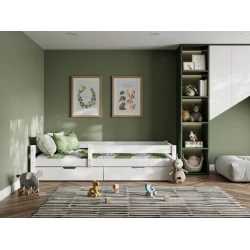 Односпальная кровать Art_tek_yataq(120) 99, ламинат, белая, 85x120x200 см