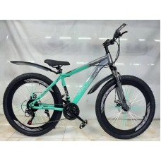 Dağ velosipedi 29, qara/yaşıl, Duralminium pedal, 21 sürət, su qabı - BB-821