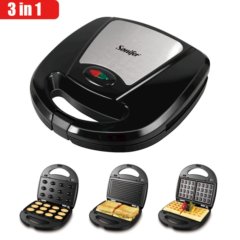 Сэндвичница Sonifer 3 в 1 SF-6063 Сэндвичница Sonifer 3 в 1 SF-6063