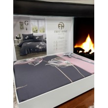 Yataq dəsti Luxe Cotton, mələfə 200x220 sm, yorğan üzü 200x220 sm, yastıq üzü 50x70 sm, ikinəfərlik, pambıq, rəngbərəng - LX-MX550