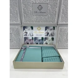 Yataq dəsti MiraNova FS-596, mələfə 250х250 sm, yorğan üzü 200х220 sm, yastıq üzləri 50x70 sm, ikinəfərlik, pambıq, yaşıl