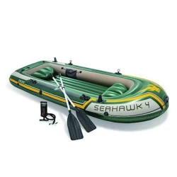 Надувная лодка Intex 68351 Seahawk 4, 351х145х48 см, алюминиевые вёсла 137 см, до 480 кг