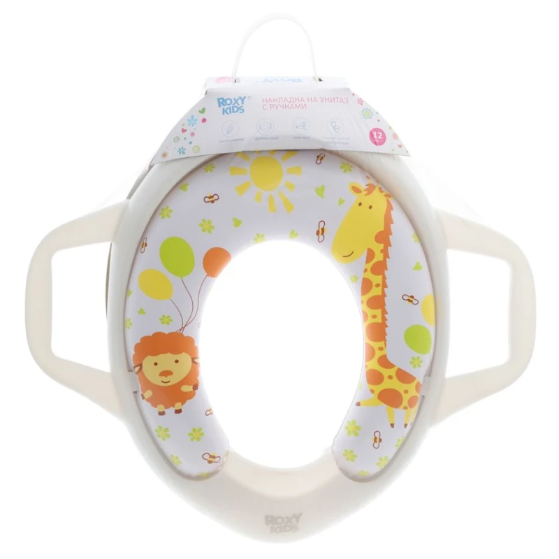 Адаптер для унитаза Roxy Kids Africa RTS-622-14W, с ручками, белый