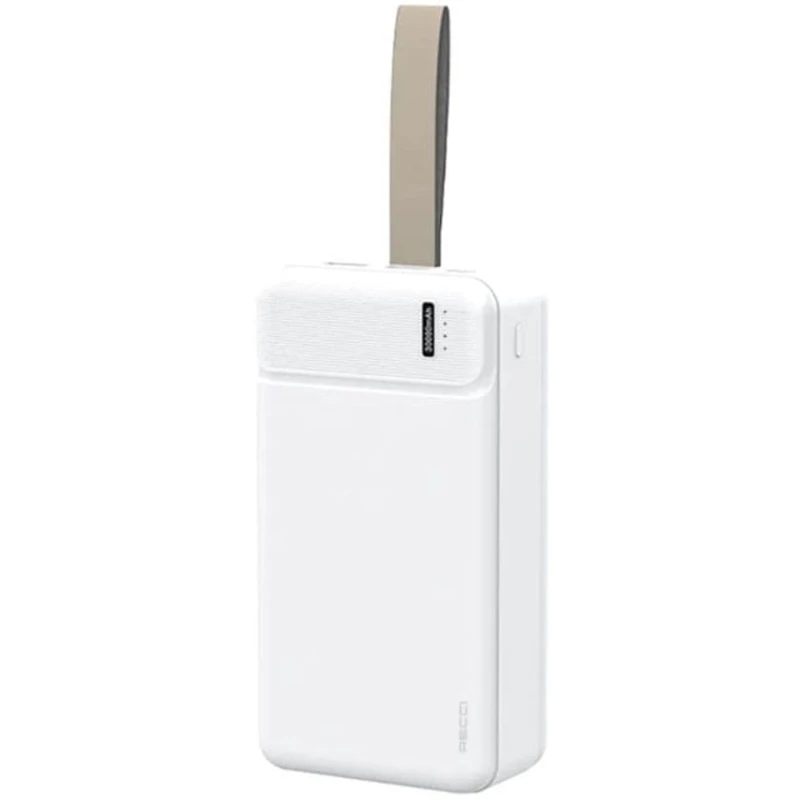 Внешний аккумулятор Recci Burton RPB-N38 30000 mAh, White Внешний аккумулятор Recci Burton RPB-N38 30000 mAh, White