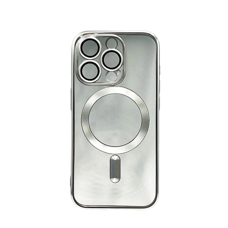 Çexol 888_store_555 MagSafe Apple iPhone 15 Pro üçün Titan/Şəffaf