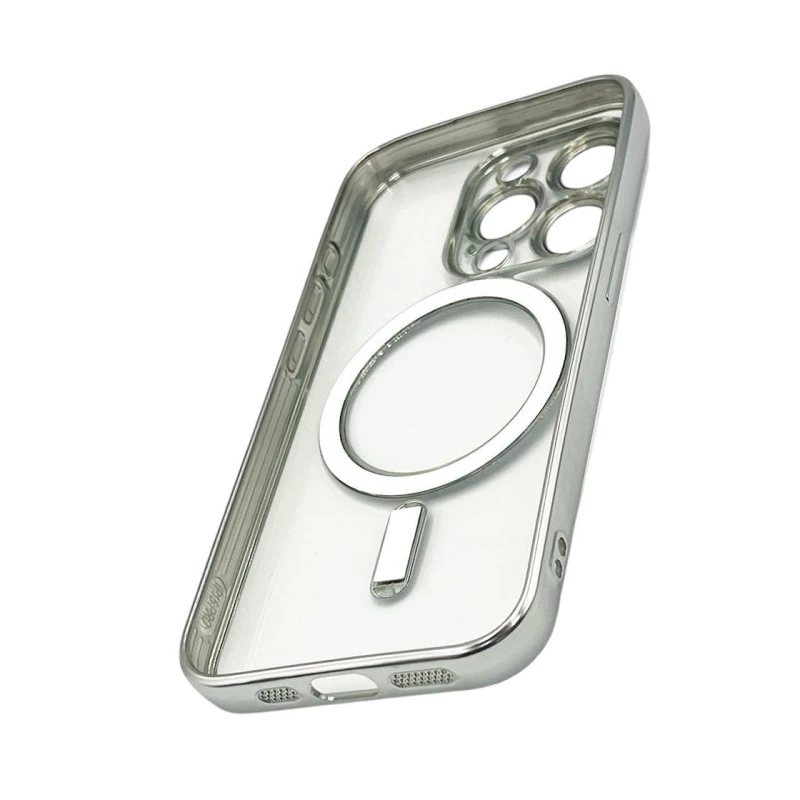 Çexol 888_store_555 MagSafe Apple iPhone 15 Pro üçün Titan/Şəffaf