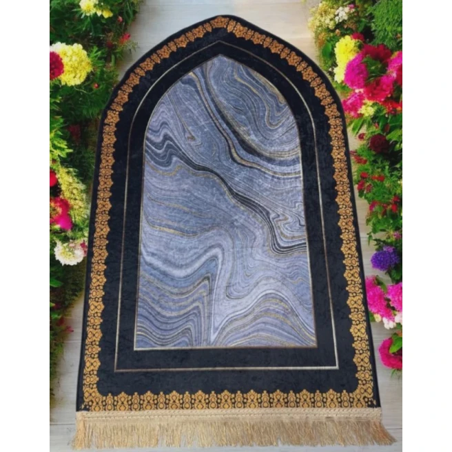 Коврик для намаза 5102024, серо/черный Коврик для намаза 5102024, серо/черный