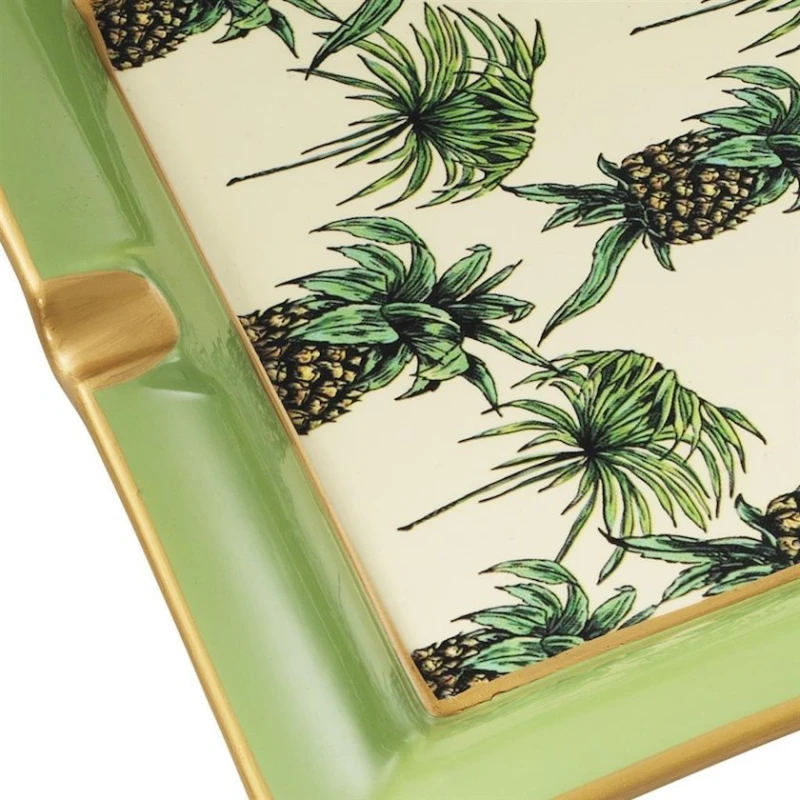Пепельница Eichholtz 112537 Ashtray Pineapple 24.5x24.5x4 см,фарфор Пепельница Eichholtz 112537 Ashtray Pineapple 24.5x24.5x4 см,фарфор
