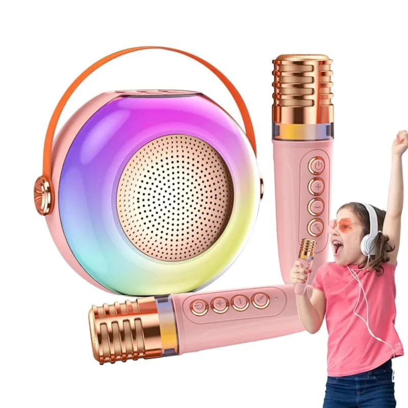 Микрофон-караоке портативная колонка MADEL A6 pink Микрофон-караоке портативная колонка MADEL A6 pink