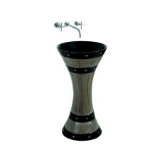 Çanaq Asiano Tulpan Quenny 005 OKH-6389, keramika, boz/qara, 83x45 sm