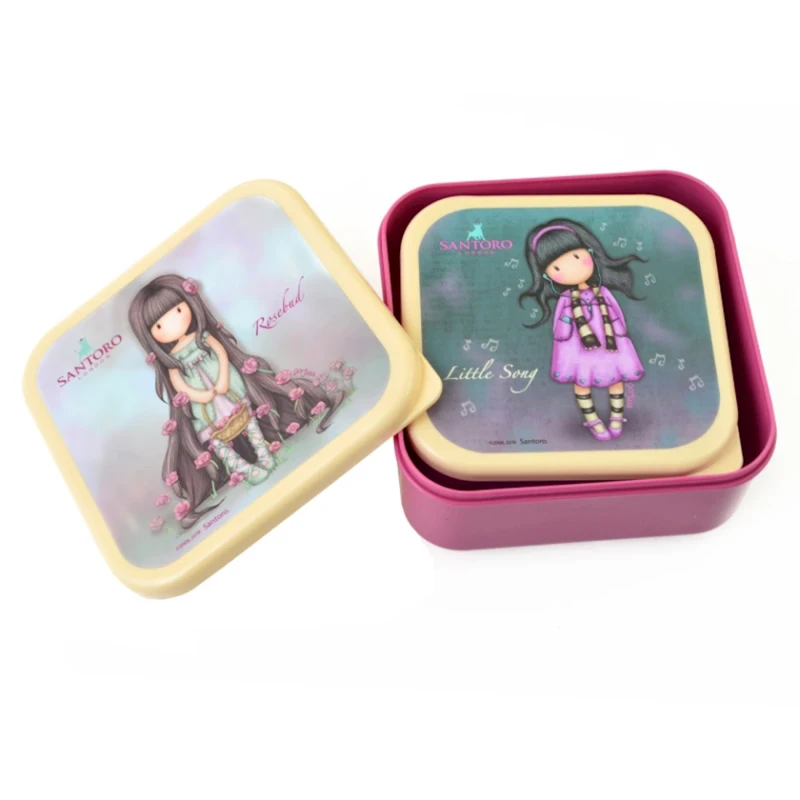 Ланч-бокс Yes Santoro Summer 706904, розовый, 4 шт