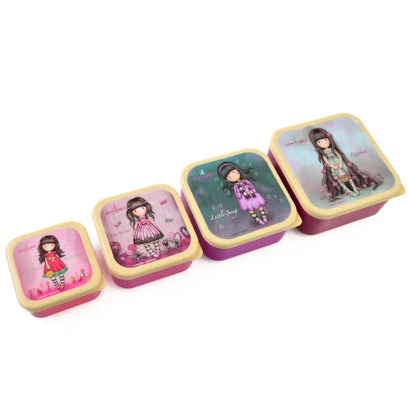 Ланч-бокс Yes Santoro Summer 706904, розовый, 4 шт