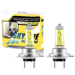 Галогенная лампа для автомобильных фар Skyline H7, желтая, 12V, 55W Галогенная лампа для автомобильных фар Skyline H7, желтая, 12V, 55W