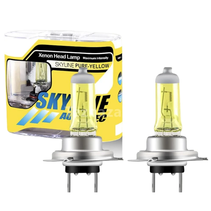 Галогенная лампа для автомобильных фар Skyline H7, желтая, 12V, 55W Галогенная лампа для автомобильных фар Skyline H7, желтая, 12V, 55W