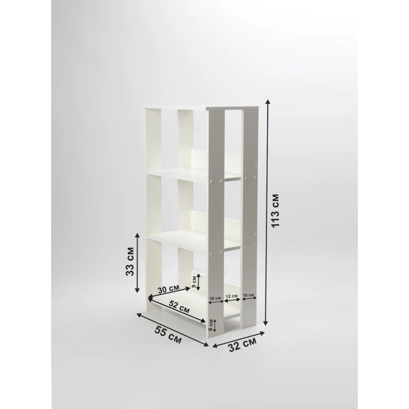 Stellaj Letta Ultra Lite, ağ, LDSP, 115x45x22 sm