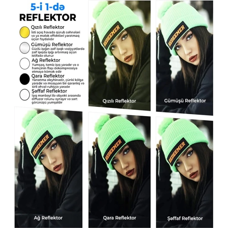 Отражатель 5 в 1 Neewer 110 см (5X1-110) Отражатель 5 в 1 Neewer 110 см (5X1-110)