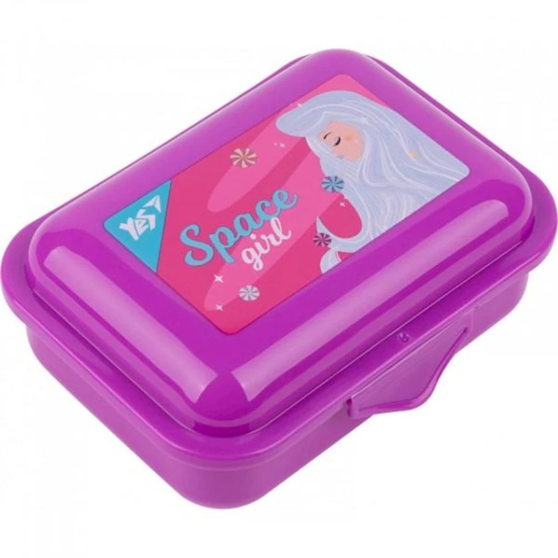 Ланч-бокс Yes Space Girl 707742, 280 мл, 13.5х10х4.5 см, пластик, фиолетовый Ланч-бокс Yes Space Girl 707742, 280 мл, 13.5х10х4.5 см, пластик, фиолетовый