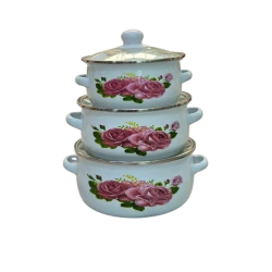 Набор кастрюль CH-0033, белый, 3 шт