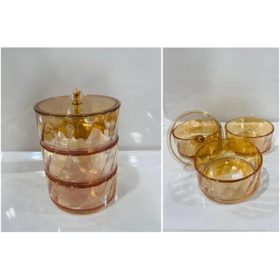 Çərəz qabı 6921-28, şüşə, qızılı