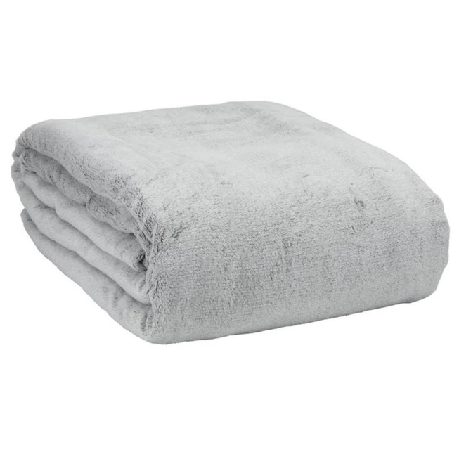 Плед JYSK Krattfiol, 200x220 см, полиэстер, серый Плед JYSK Krattfiol, 200x220 см, полиэстер, серый