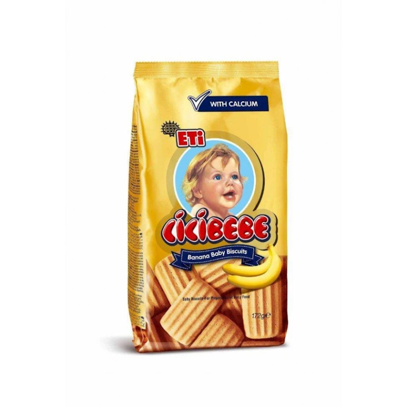 Uşaqlar üçün peçenye Eti Cicibebe, banan ilə, 6 aydan, 172 q Uşaqlar üçün peçenye Eti Cicibebe, banan ilə, 6 aydan, 172 q