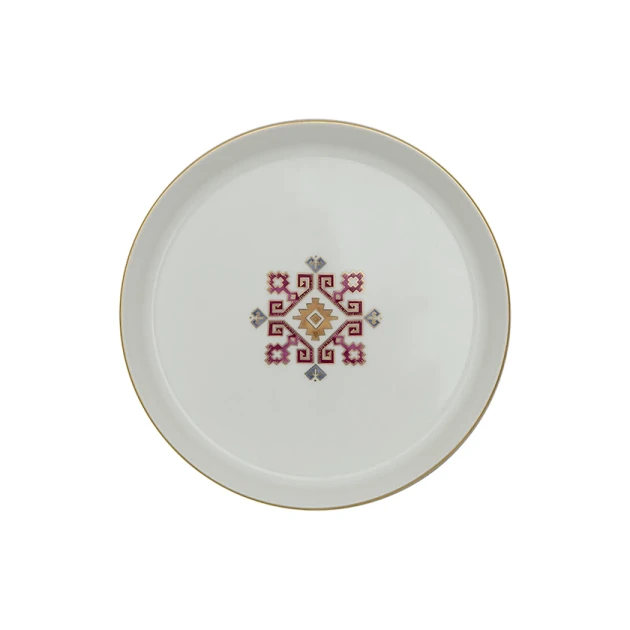 Boşqab Porland Arabesque, 19 sm, farfor, ağ