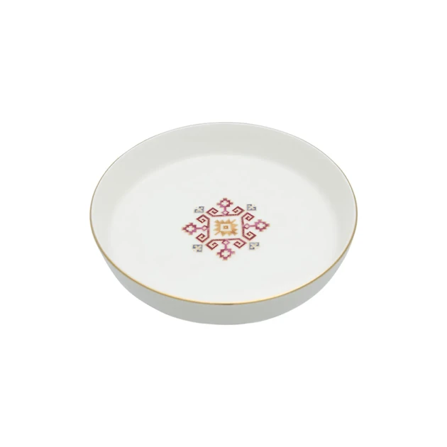 Boşqab Porland Arabesque, 19 sm, farfor, ağ