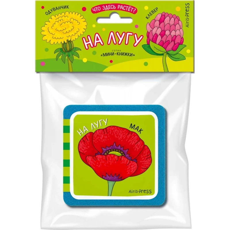 Мини-книжки ЭВА. Что здесь растёт? На лугу, автор Куликова Е.Н.