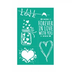 Трафарет самоклеящийся Rosa Talent, 13х20 см, №2020 Love