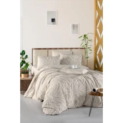 Комплект постельного белья Hanzade SHA-00006244, пододеяльник 200х220 см, простыня 220х240 см, 2 шт наволочки 50х70 см, двуспальный, хлопок, разноцветный