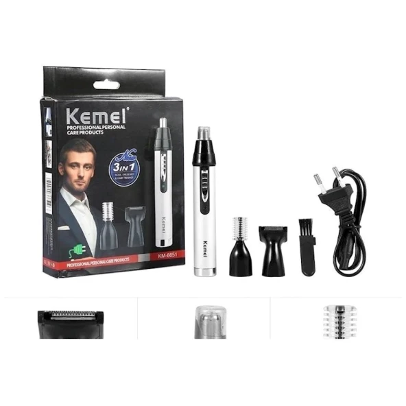 Триммер Kemei KM-6651 Silver