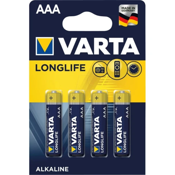 Батарейка Varta Longlife Extra LR03 AAA, 4 шт Батарейка Varta Longlife Extra LR03 AAA, 4 шт