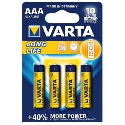 Батарейка Varta Longlife Extra LR03 AAA, 4 шт