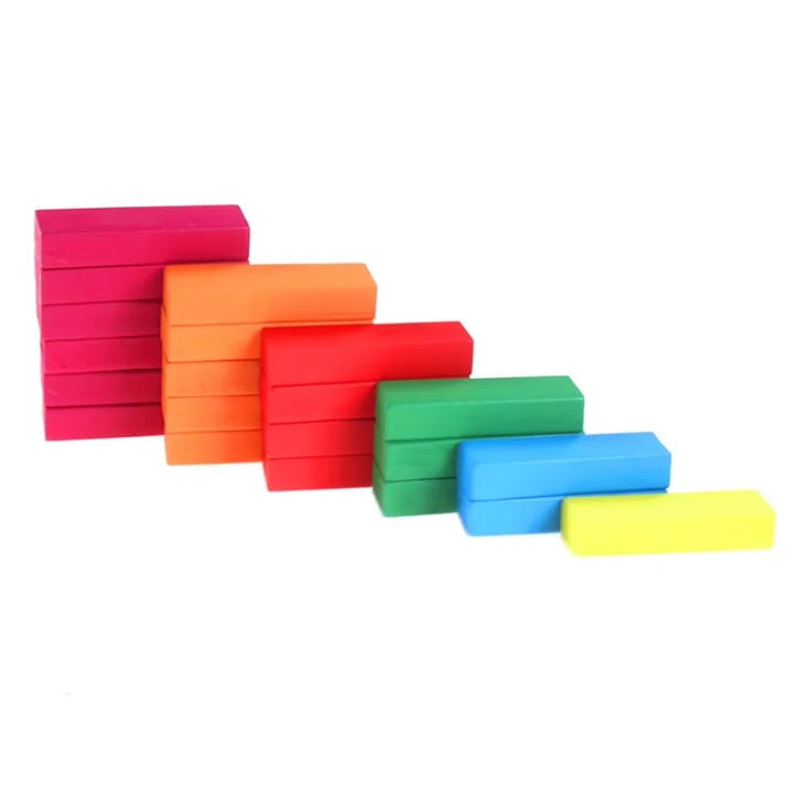 Öyrədici oyuncaq dəsti Jengo domino, taxta bloklar, 58 ədəd