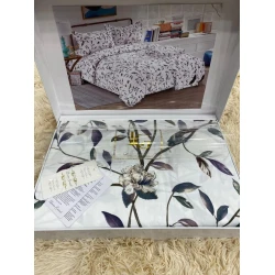 Комплект постельного белья MiraNova LQ-061, пододеяльник 200×230 см, простыня 245×250 см, наволочки 50×70 см, евро, сатин, разноцветный